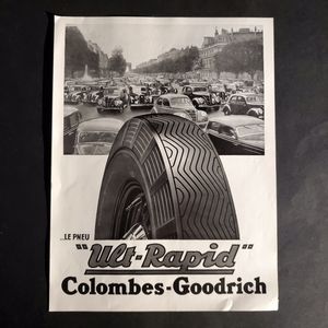 Goodrich Ult-Rapid Tires  Original Print Magazine Advertisement From 1938